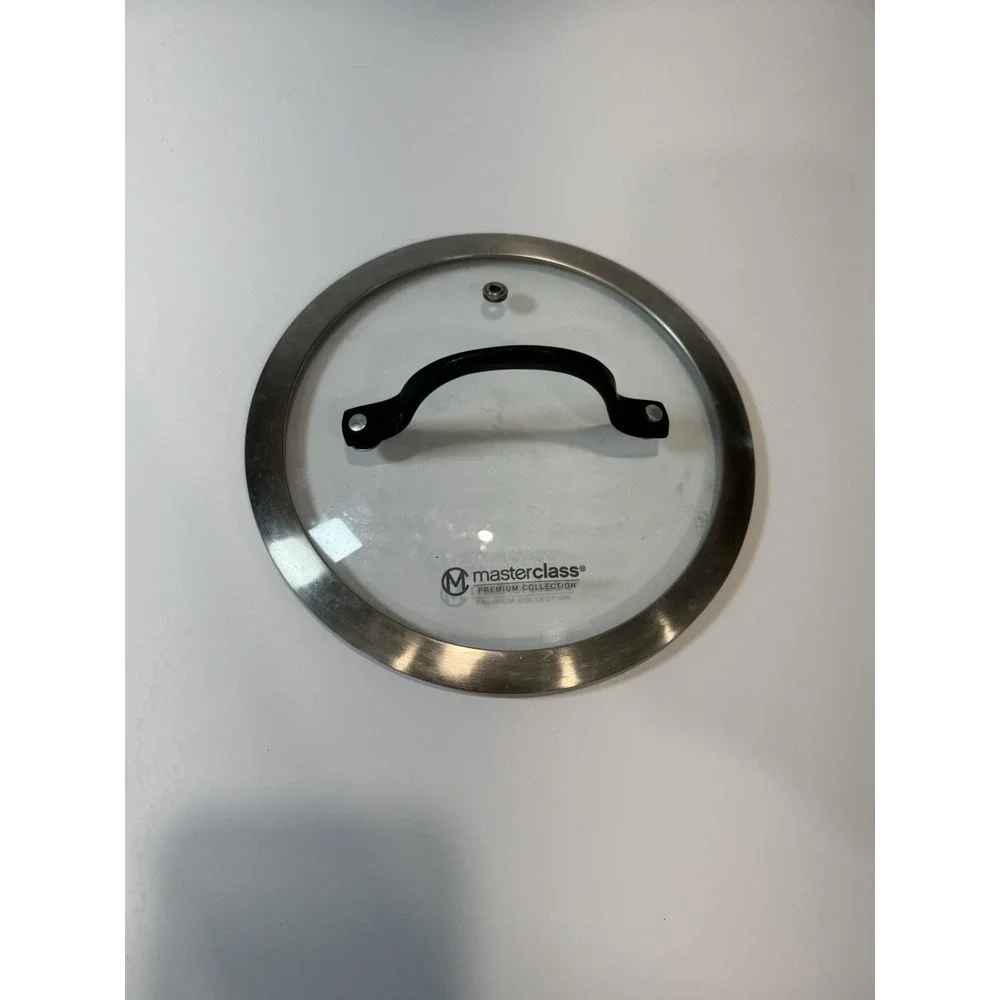 Masterclass Premium Cookware Glass Replacement Lid Vented 6.75 inside blk handle